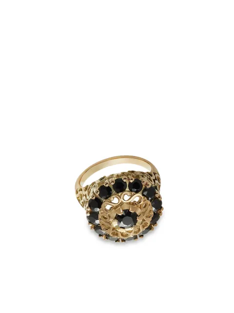 Dolce & Gabbana 18kt yellow gold black sapphire cocktail ring