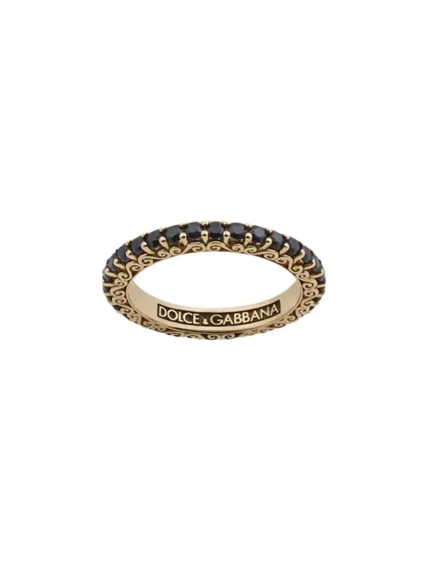 Dolce & Gabbana 18K yellow gold Sicily sapphire ring