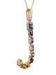 Dolce & Gabbana 18kt yellow initial J gemstone necklace