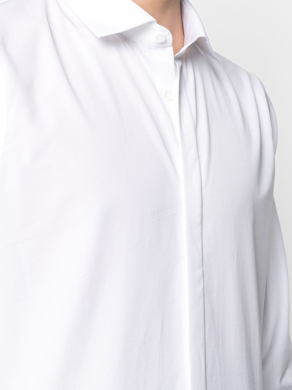 Shop Dsquared2 Plain Cotton Shirt In White