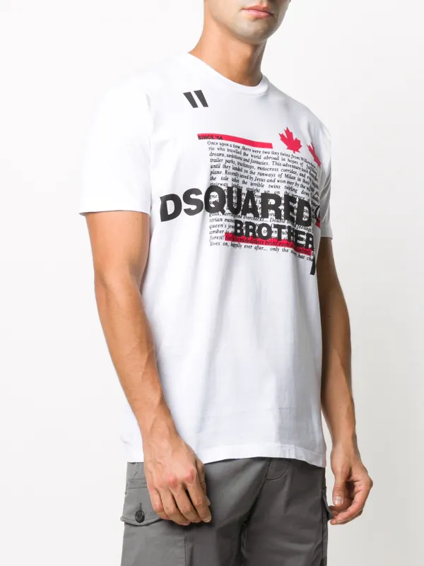 Dsquared2 Logo Print Cotton T Shirt Farfetch