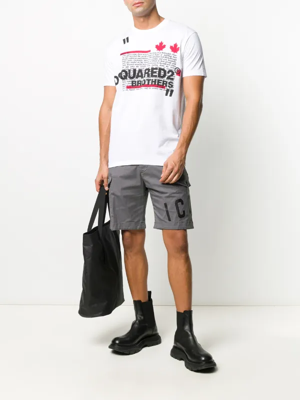 Dsquared2 Logo Print Cotton T Shirt Farfetch