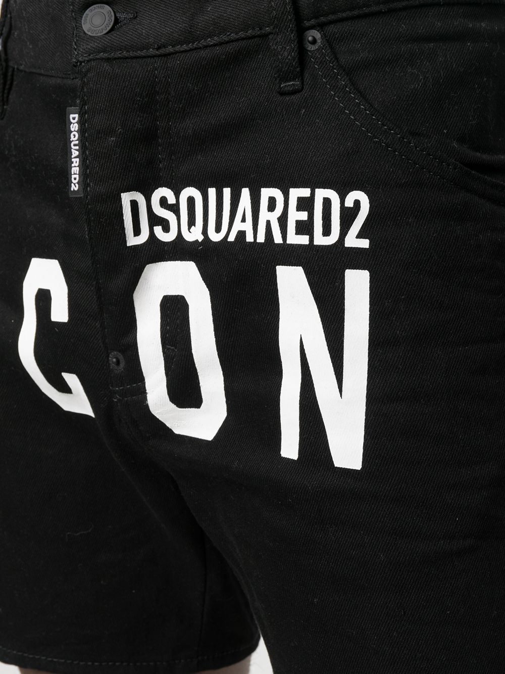 фото Dsquared2 джинсовые шорты с принтом icon