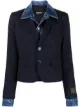 Image 1 of Dsquared2 layered pinstripe blazer