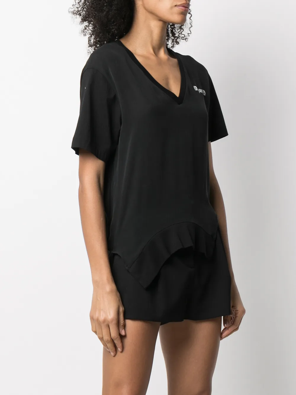 DSQUARED2 T-shirt met zijsplit Zwart