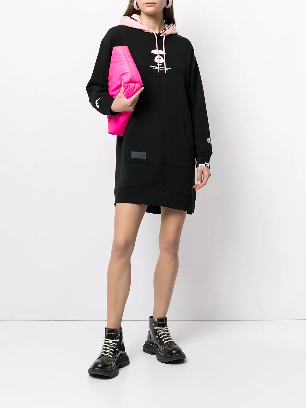 AAPE BY *A BATHING APE® Hoodie met logoprint - Zwart