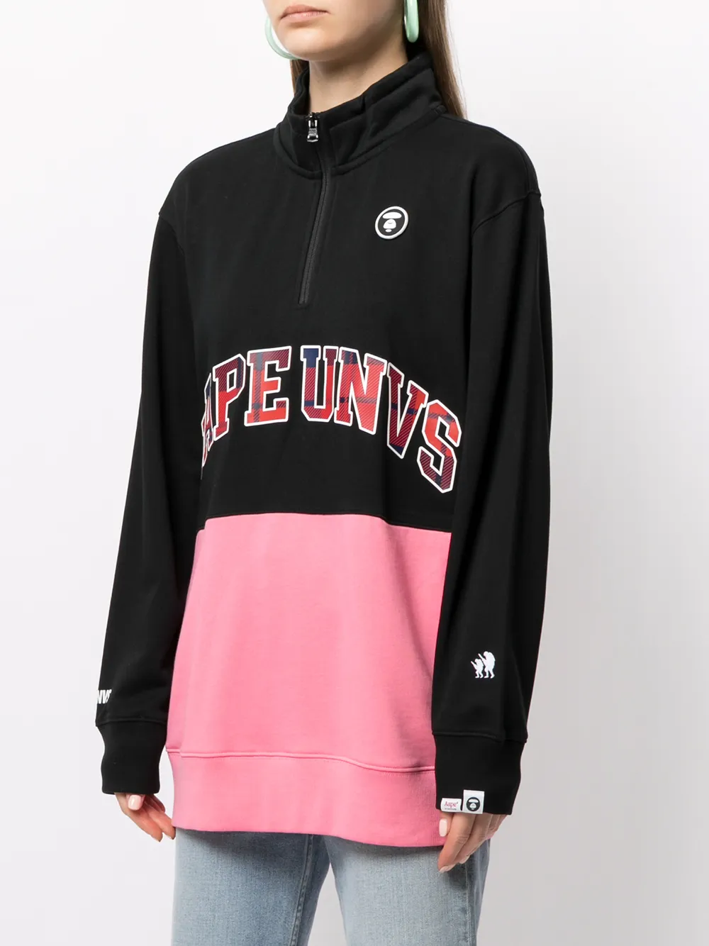 фото Aape by *a bathing ape® толстовка на молнии с надписью