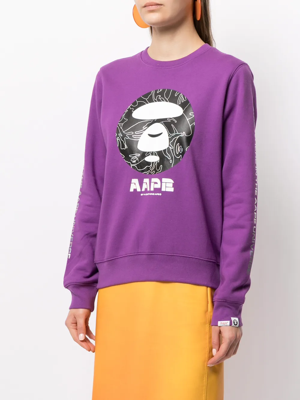 фото Aape by *a bathing ape® толстовка с круглым вырезом и логотипом