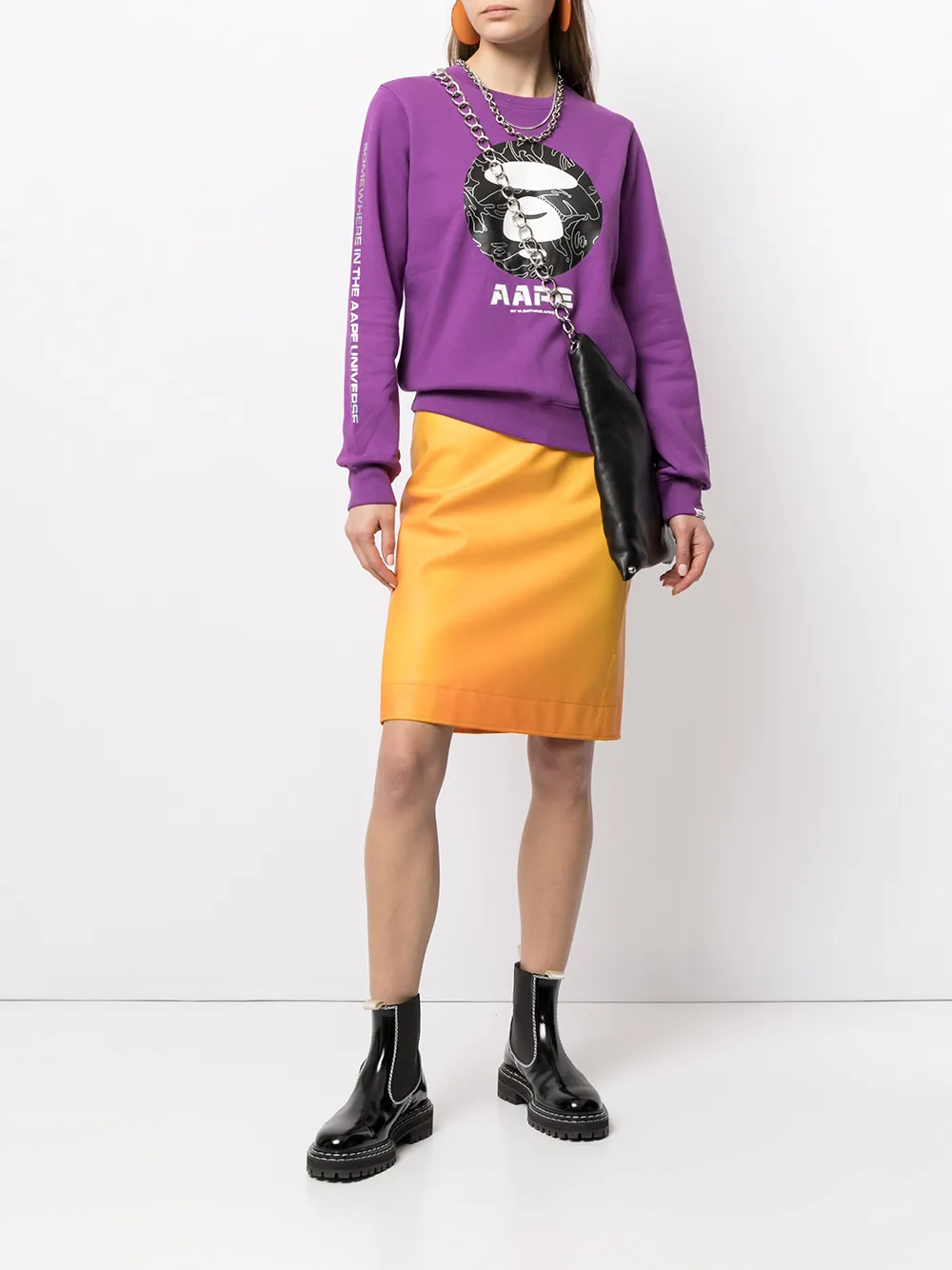 AAPE BY *A BATHING APE® Sweater met ronde hals - Paars