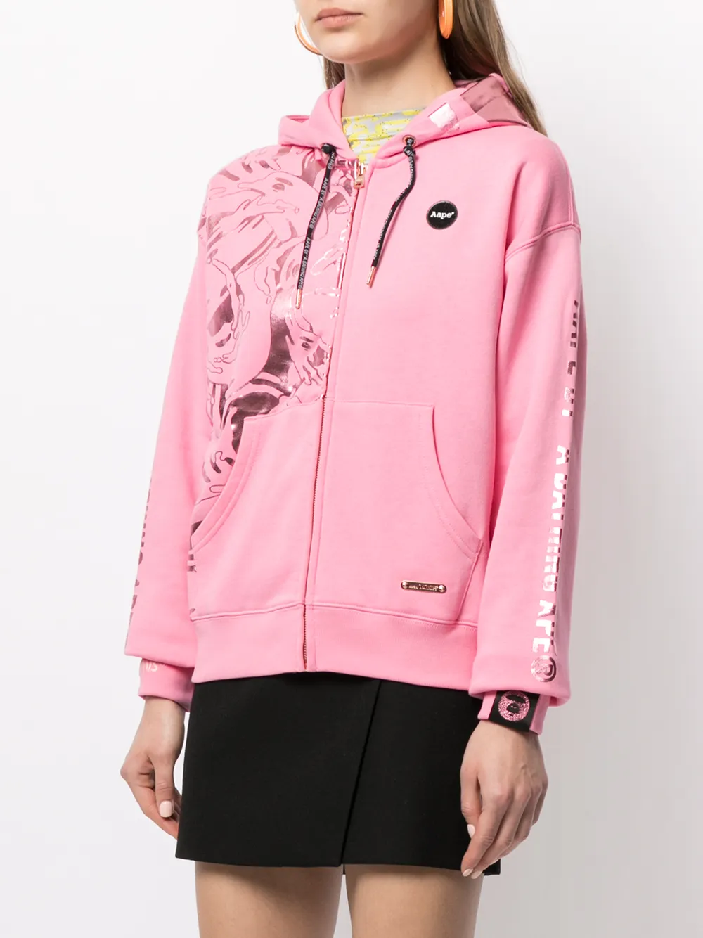 фото Aape by *a bathing ape® худи на молнии с графичным принтом