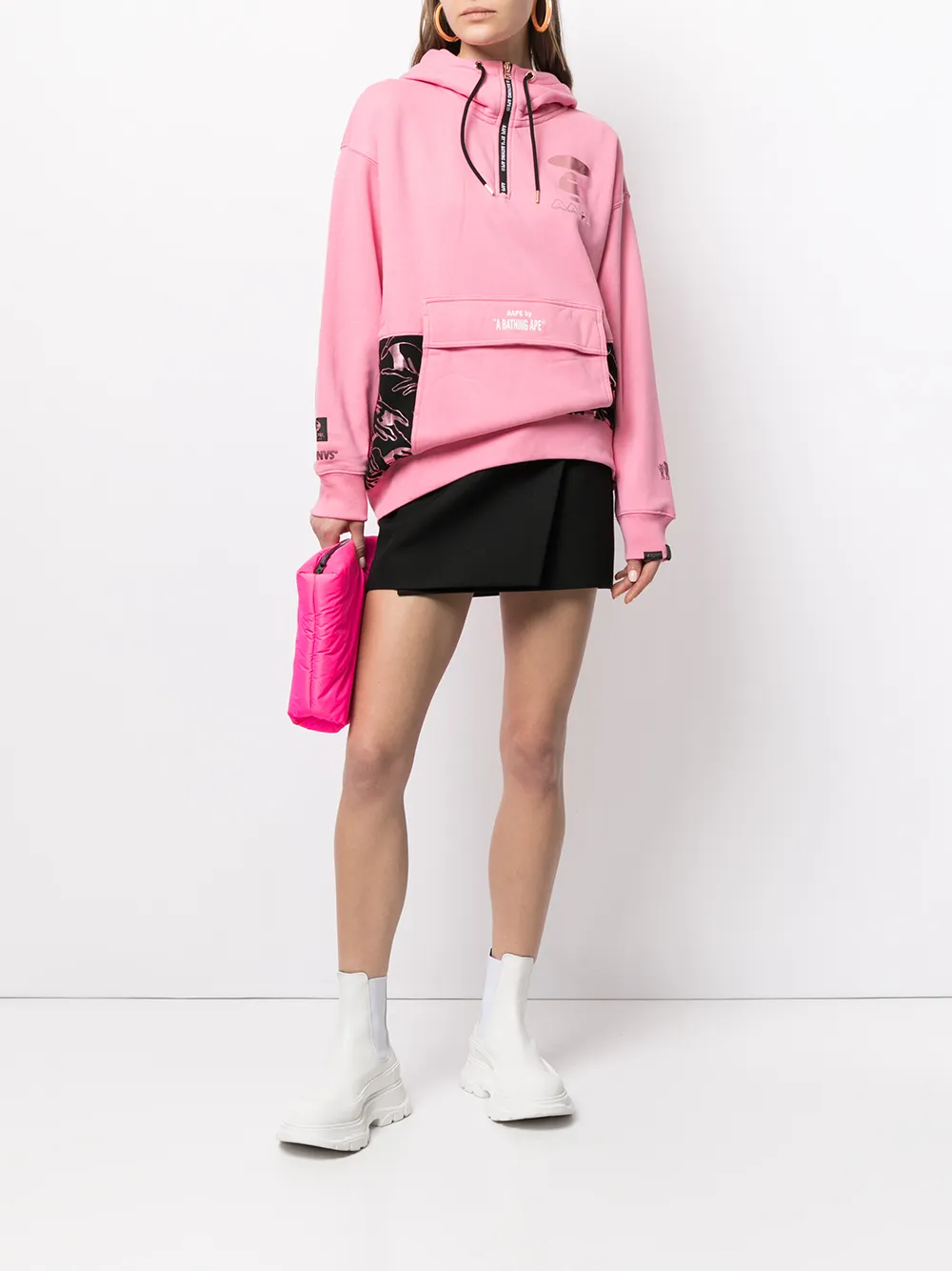 AAPE BY *A BATHING APE® Hoodie met print - Roze