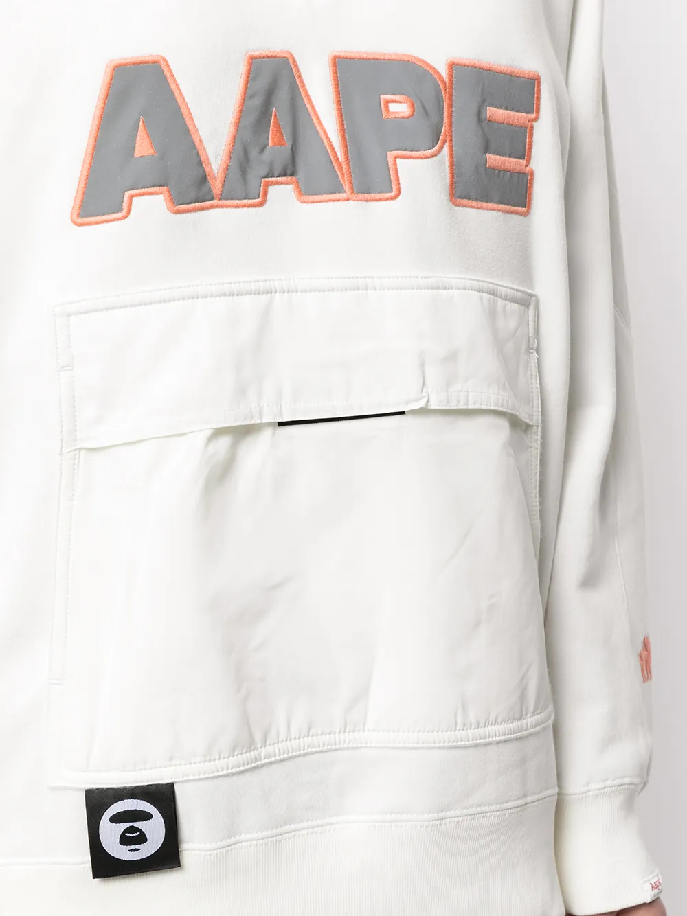 фото Aape by *a bathing ape® худи на молнии с вышитым логотипом
