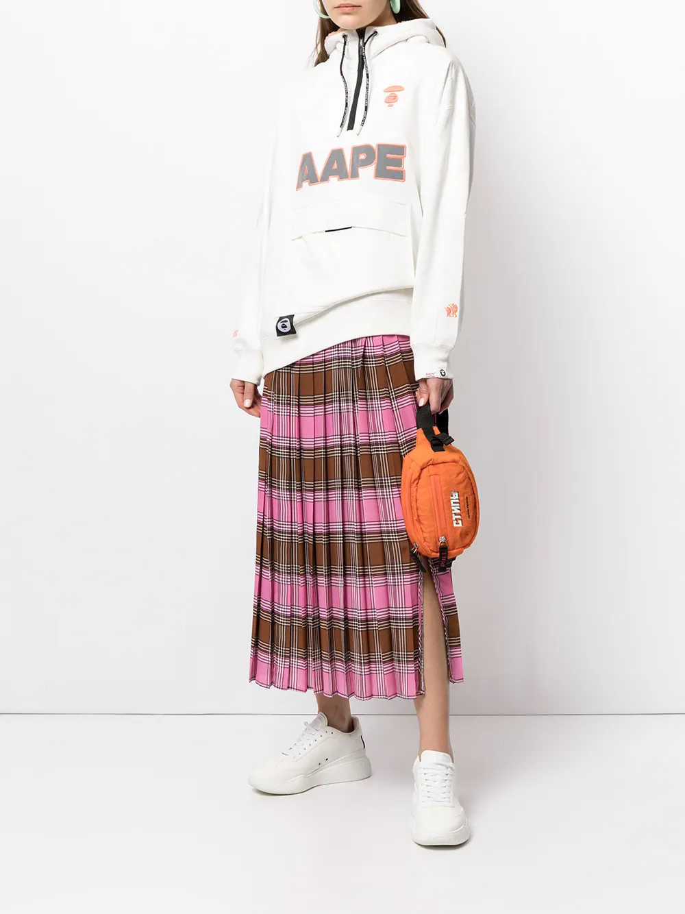 AAPE BY *A BATHING APE® Hoodie met geborduurd logo - Wit