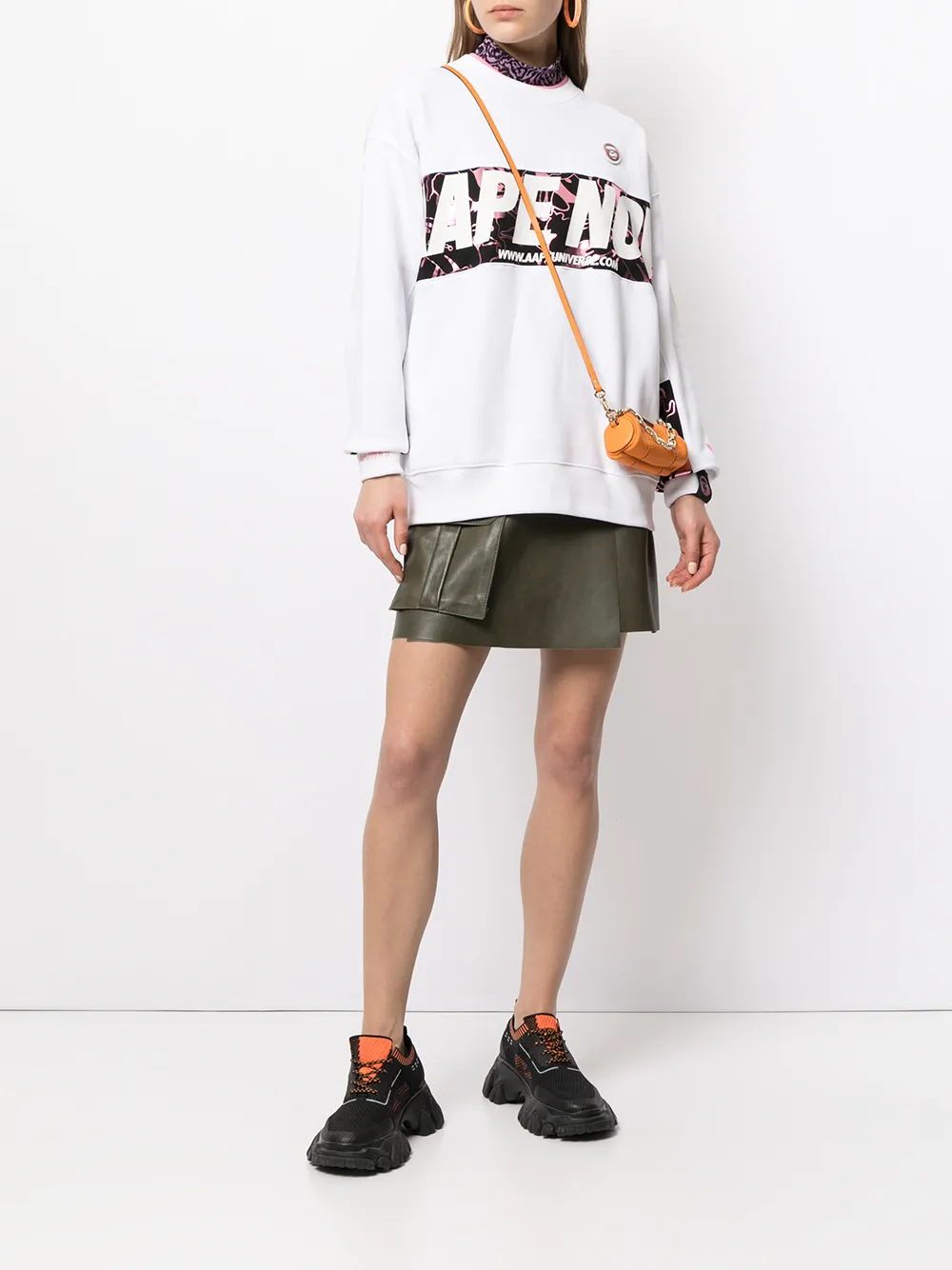 AAPE BY *A BATHING APE® Sweater met print - Wit