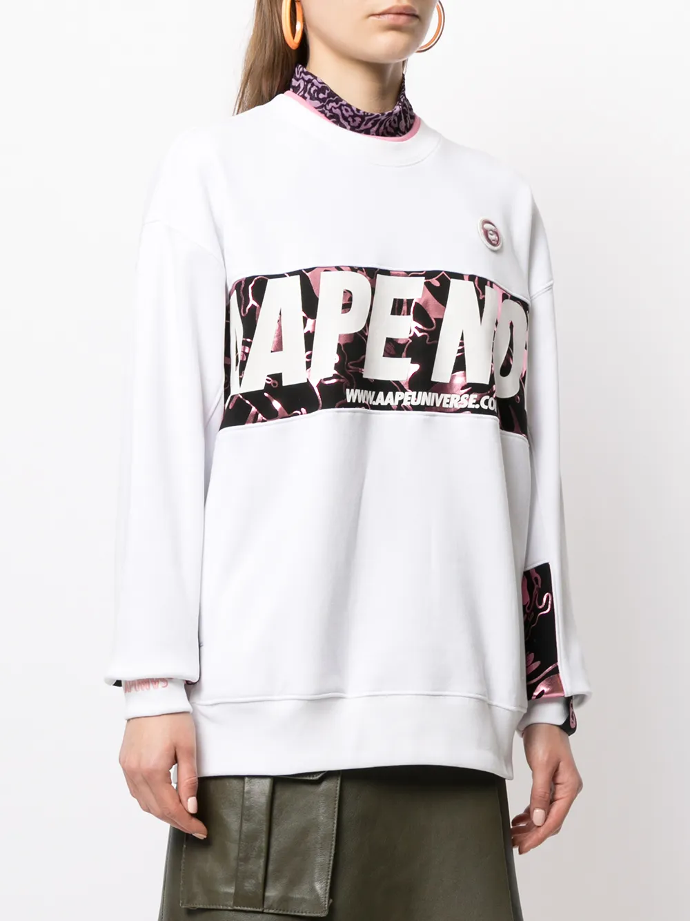 фото Aape by *a bathing ape® толстовка с графичным принтом