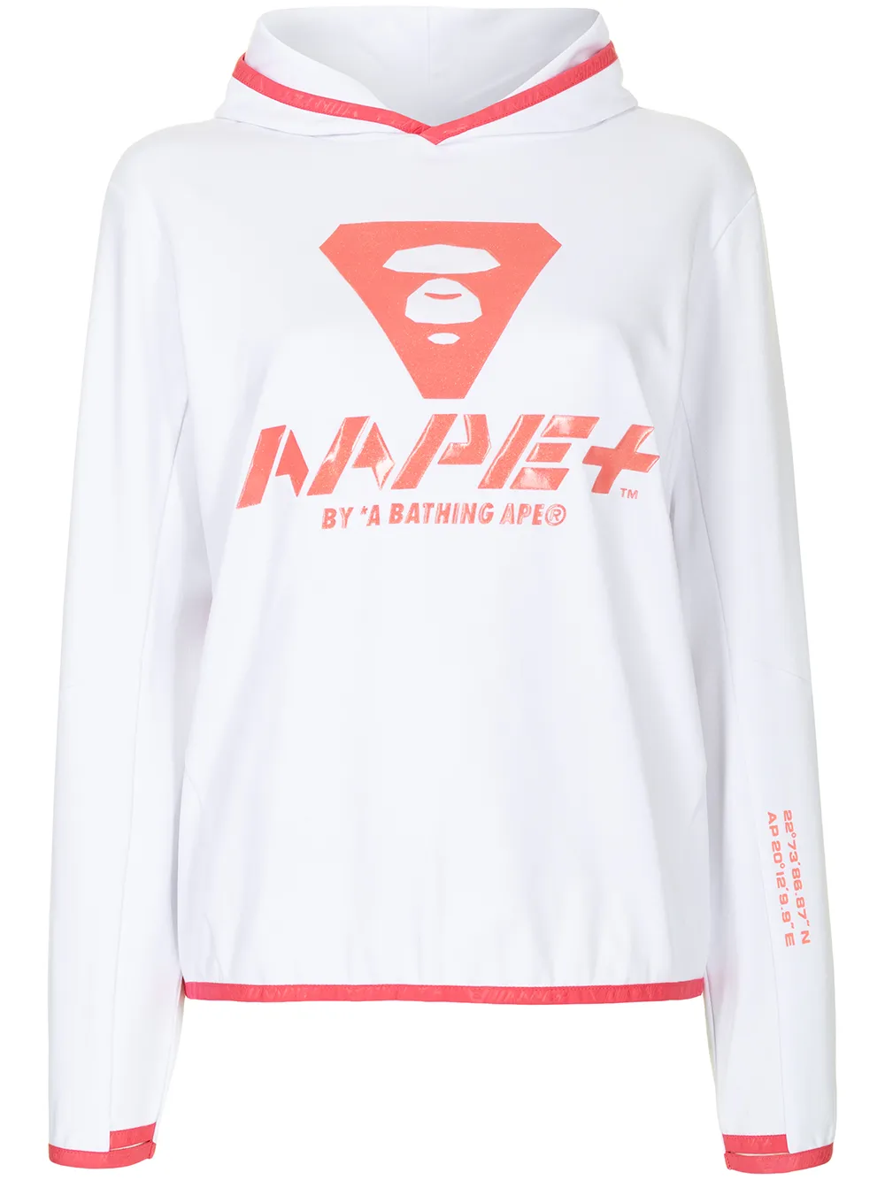 AAPE BY *A BATHING APE® logo-print cotton hoodie - White