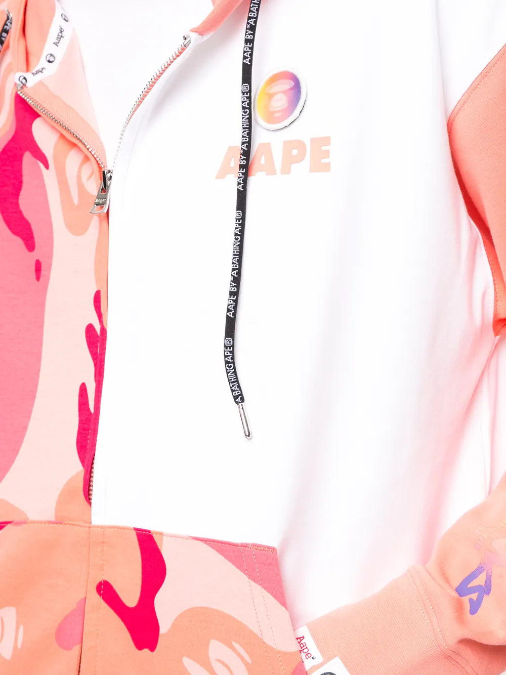 фото Aape by *a bathing ape® худи на молнии с камуфляжным принтом