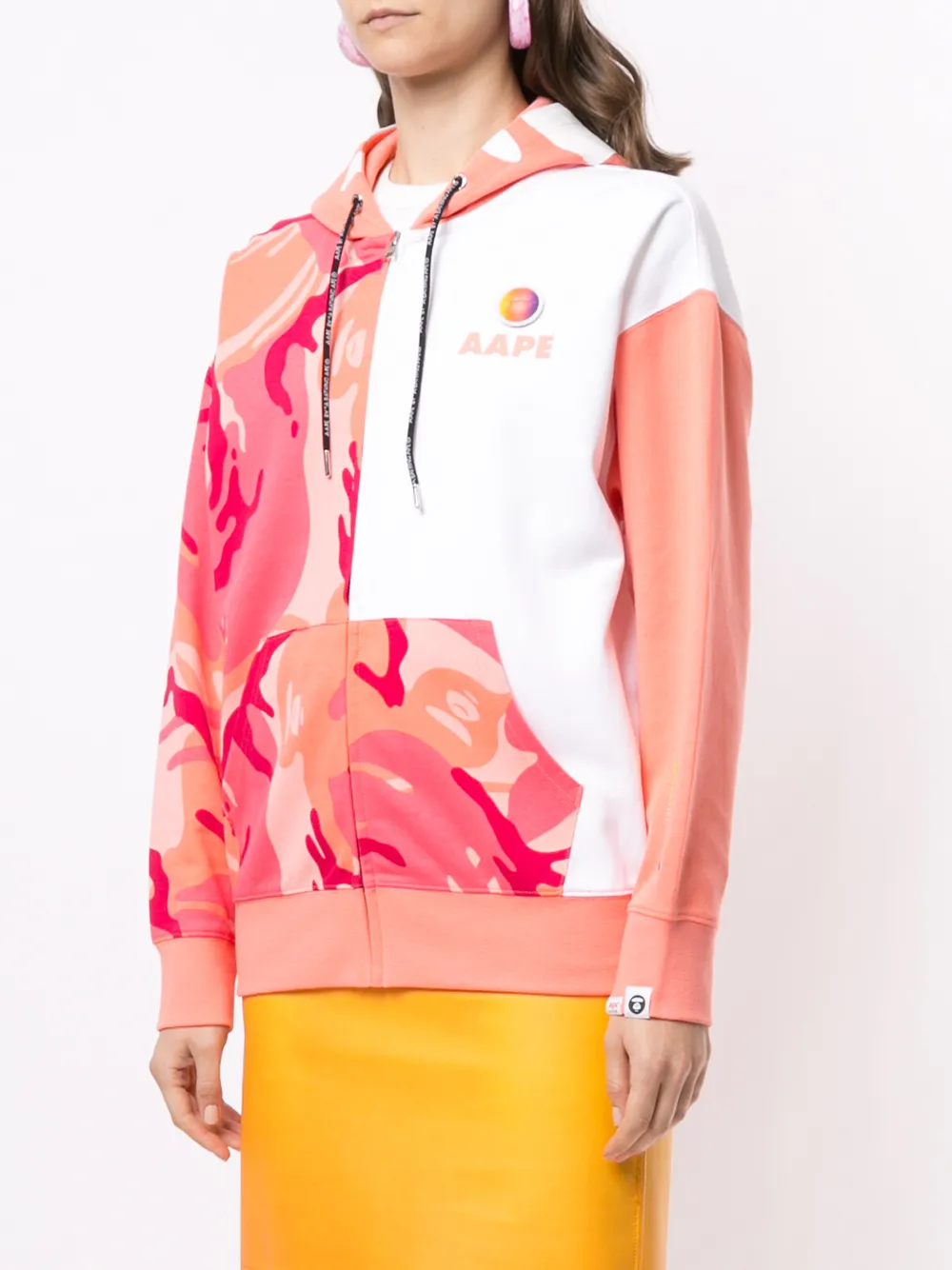 фото Aape by *a bathing ape® худи на молнии с камуфляжным принтом