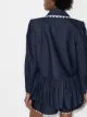 Kika Vargas Dorothy denim peplum-waist blazer