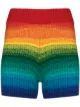 Image 1 of The Elder Statesman Morph striped knitted shorts