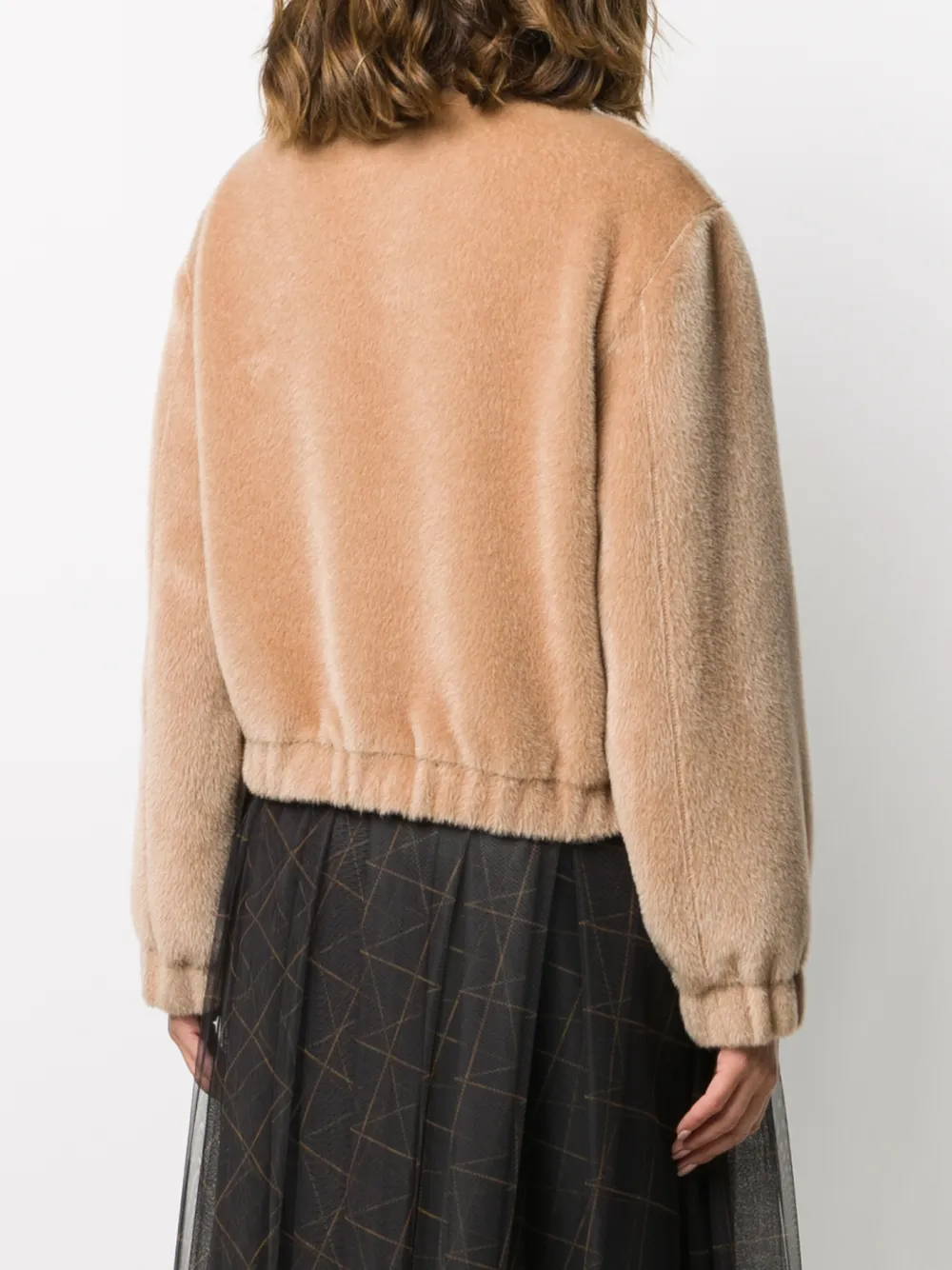 Brunello Cucinelli Fleece Jacket In Neutrals