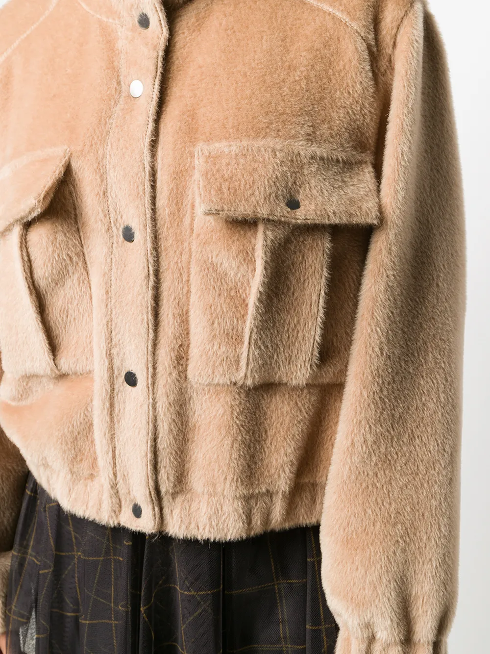 Brunello Cucinelli Fleece Jacket In Neutrals