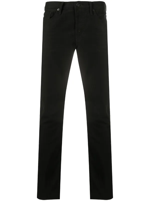 calça jeans reta cintura media