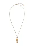 Dolce & Gabbana 18kt yellow gold sapphire heart pendant necklace