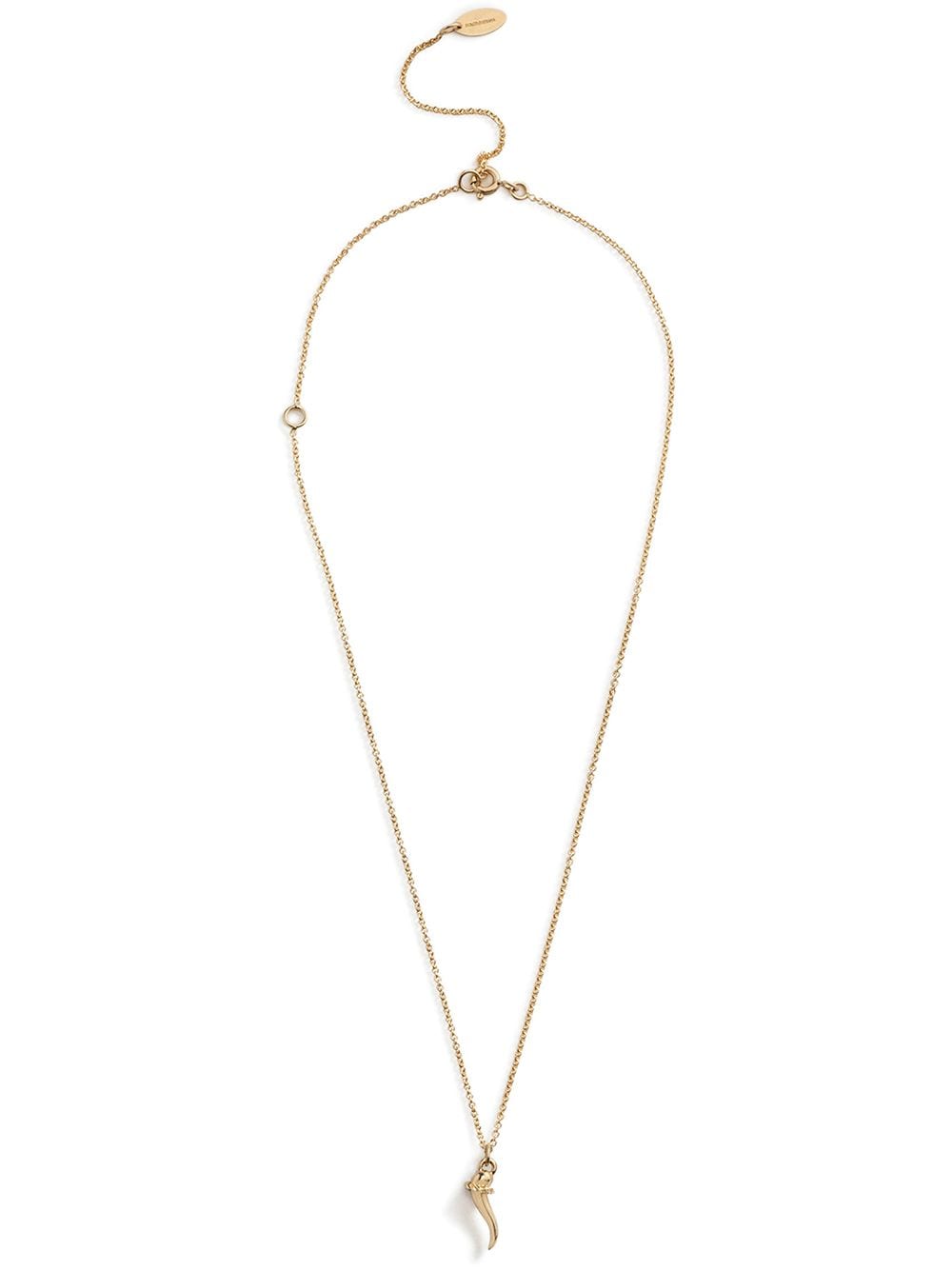 Shop Dolce & Gabbana Curved Pendant Necklace In Gold