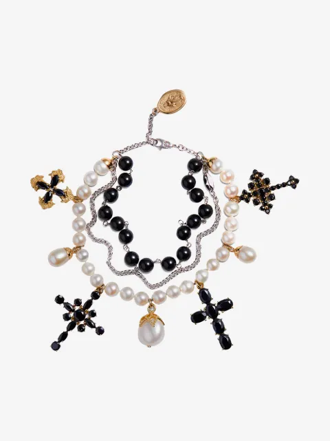 Dolce & Gabbana 18K white and yellow gold Sicily sapphire bracelet