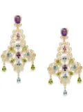 Dolce & Gabbana 18K yellow gold Filigree amethyst, aquamarine, peridot and morganite earrings