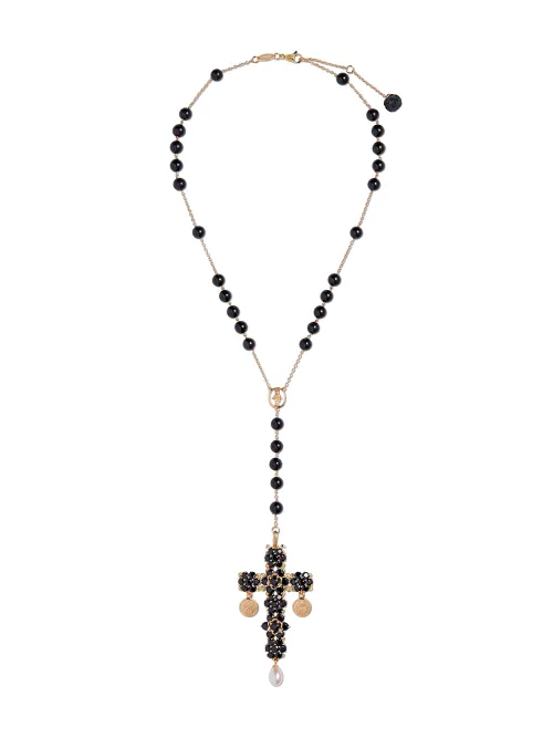 Collier Sicily Rosary en 18ct serti de saphirs - Dolce & Gabbana - Modalova