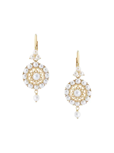 Dolce & Gabbana pearl-embellished hook earrings
