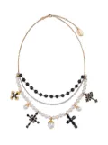 Dolce & Gabbana 18kt gold sapphire pearl Family necklace