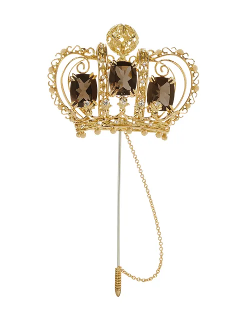 Dolce & Gabbana بروش ذهب أصفر عيار 18 مرصعة بألماس