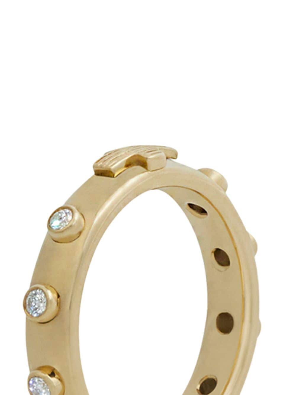 Shop Dolce & Gabbana Devotion Diamond-embellished Ring In Gold