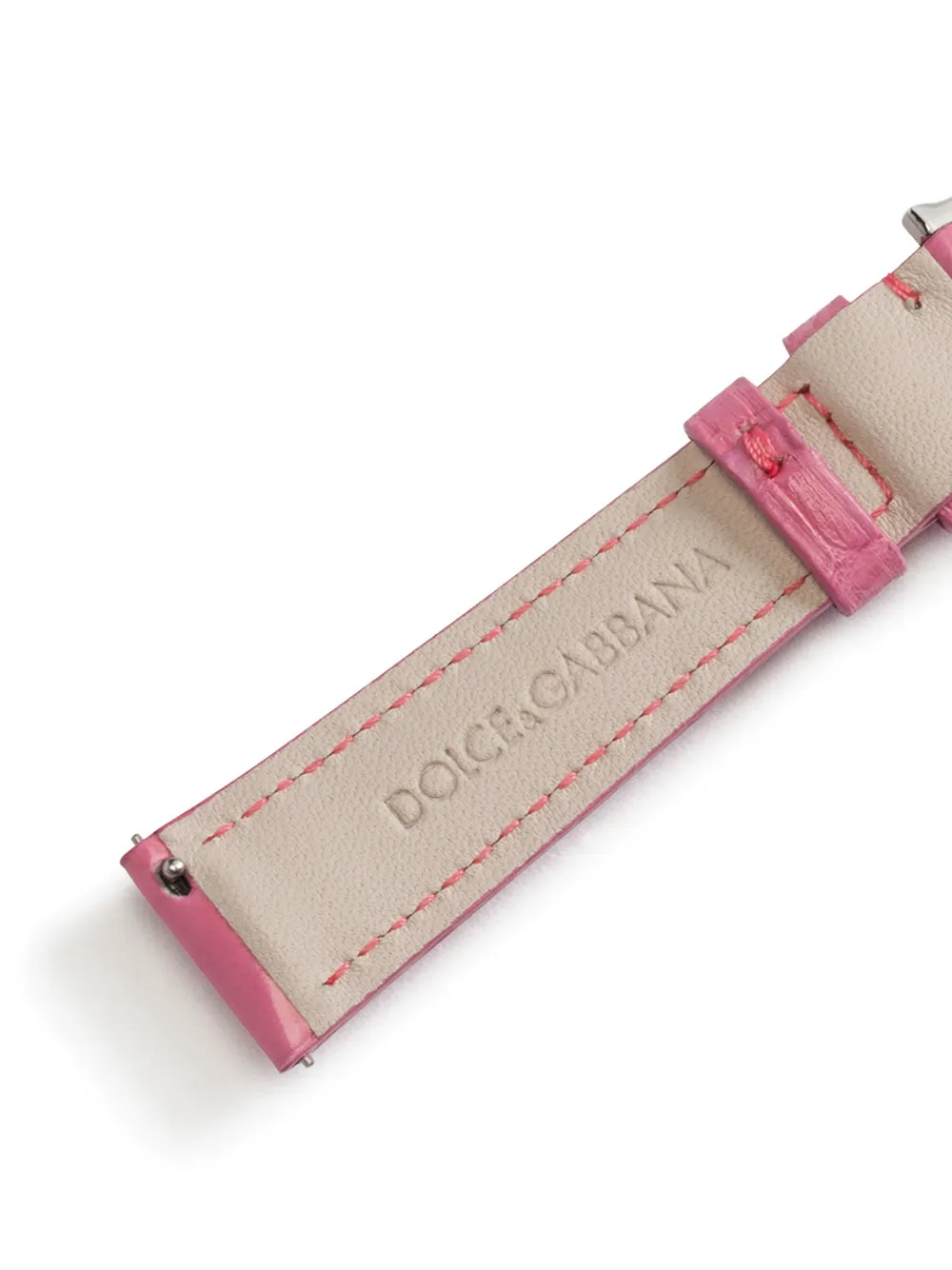  Dolce & Gabbana Armbanduhr Mit Logo Prägung   Rosa 