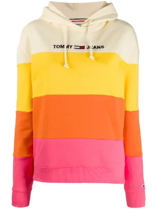 tommy jeans colour block logo sweatshirt