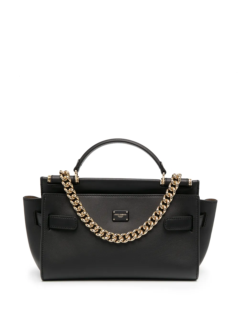 

Dolce & Gabbana tote con placa del logo - Negro