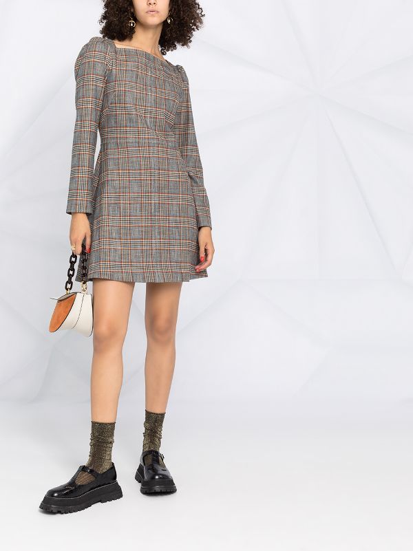 see by chloe plaid dress