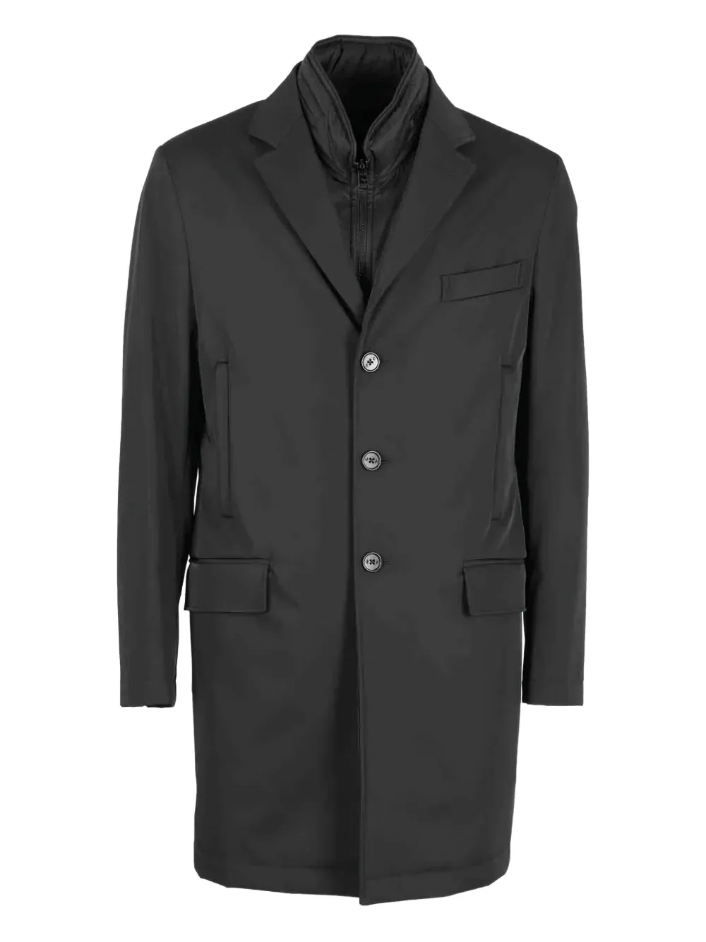Fay single-breasted coat | Black | Image 1