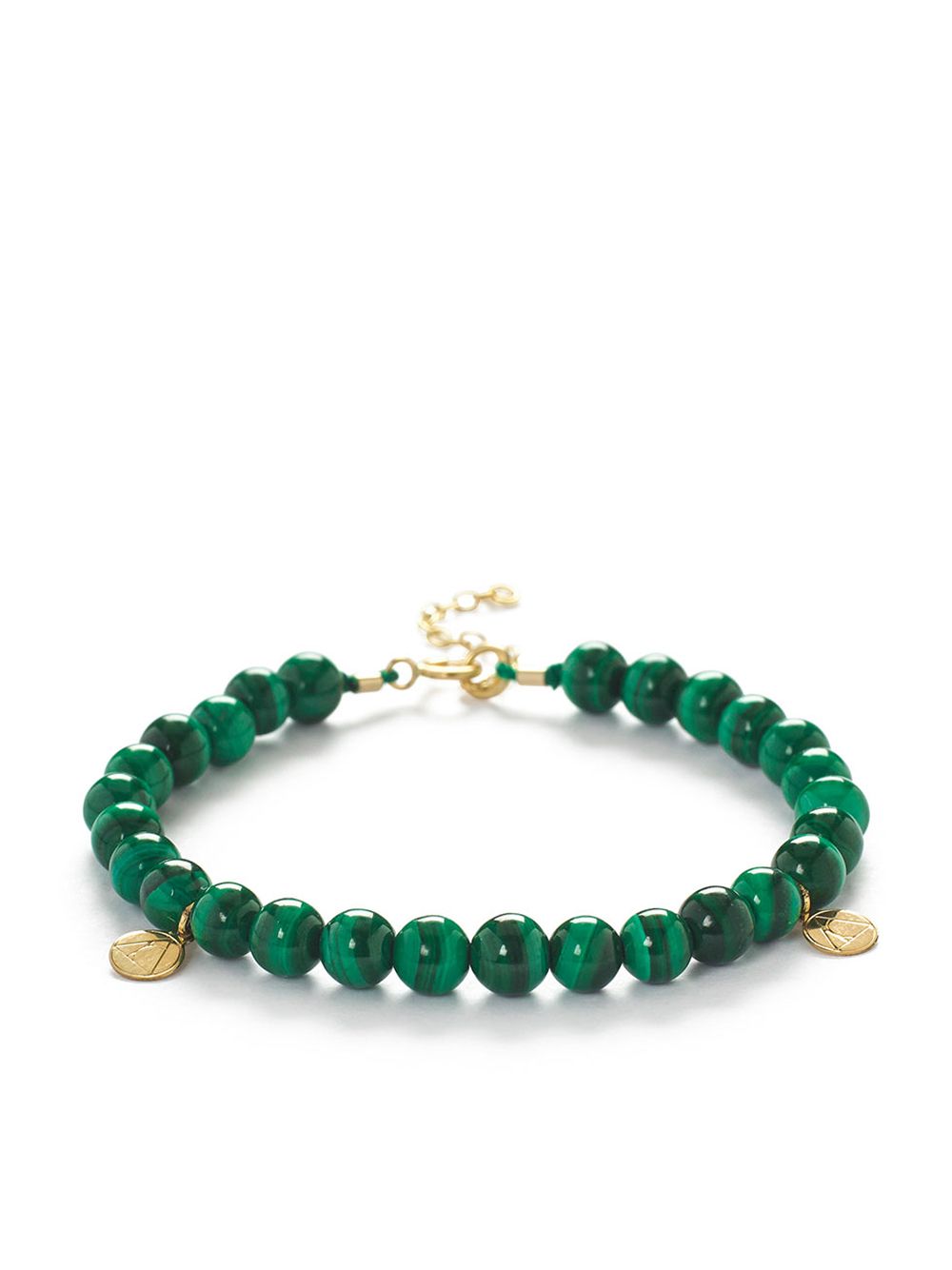 

THE ALKEMISTRY malachite beaded bracelet - Gold