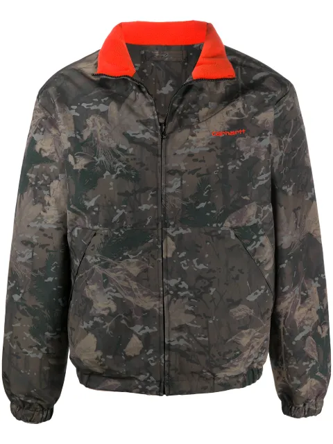 carhartt wip camo fleece jacket