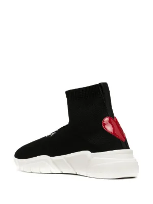 love moschino sock trainers black