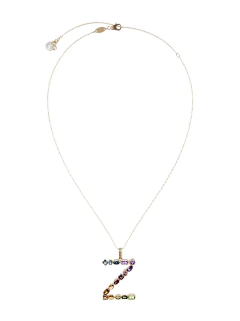 Dolce & Gabbana 18kt yellow gold initial Z gemstone necklace