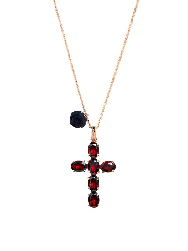 Garnet cross deals necklace