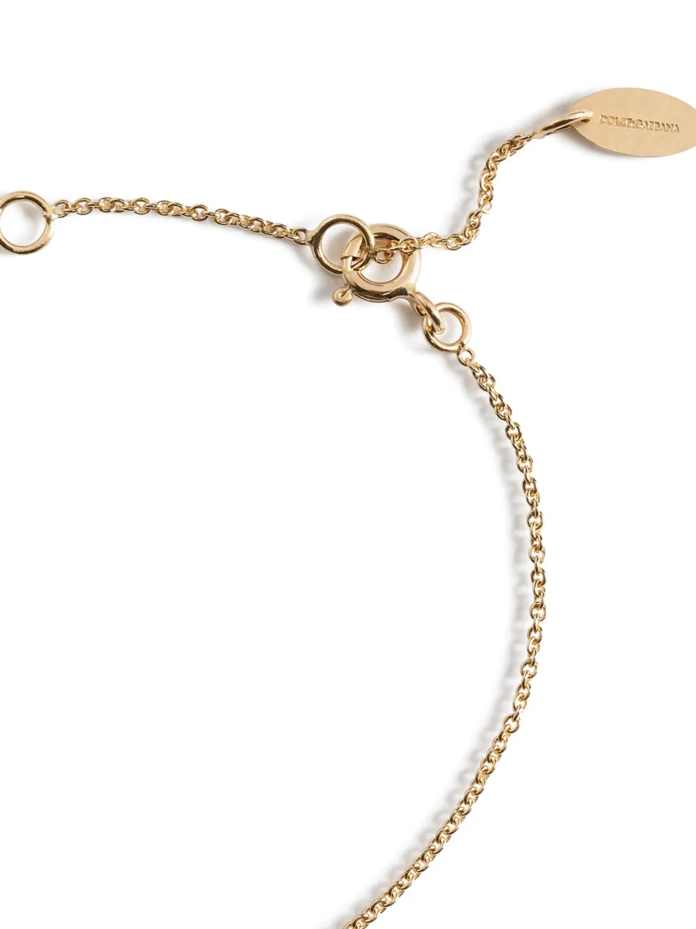 Shop Dolce & Gabbana Circle Pendant Necklace In Gold