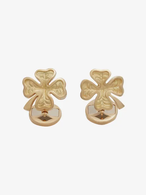 Dolce & Gabbana 18kt yellow gold ruby Good Luck cufflinks