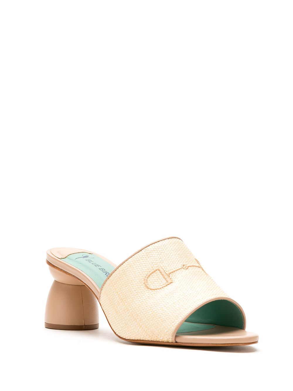 фото Blue bird shoes соломенные мюли camel