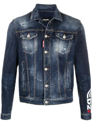 Dsquared2 Faded Denim Jacket - Farfetch